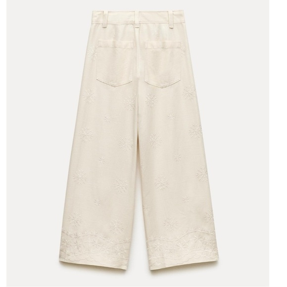 ZARA EMBROIDERED PANTS ZW COLLECTION - Picture 7 of 14